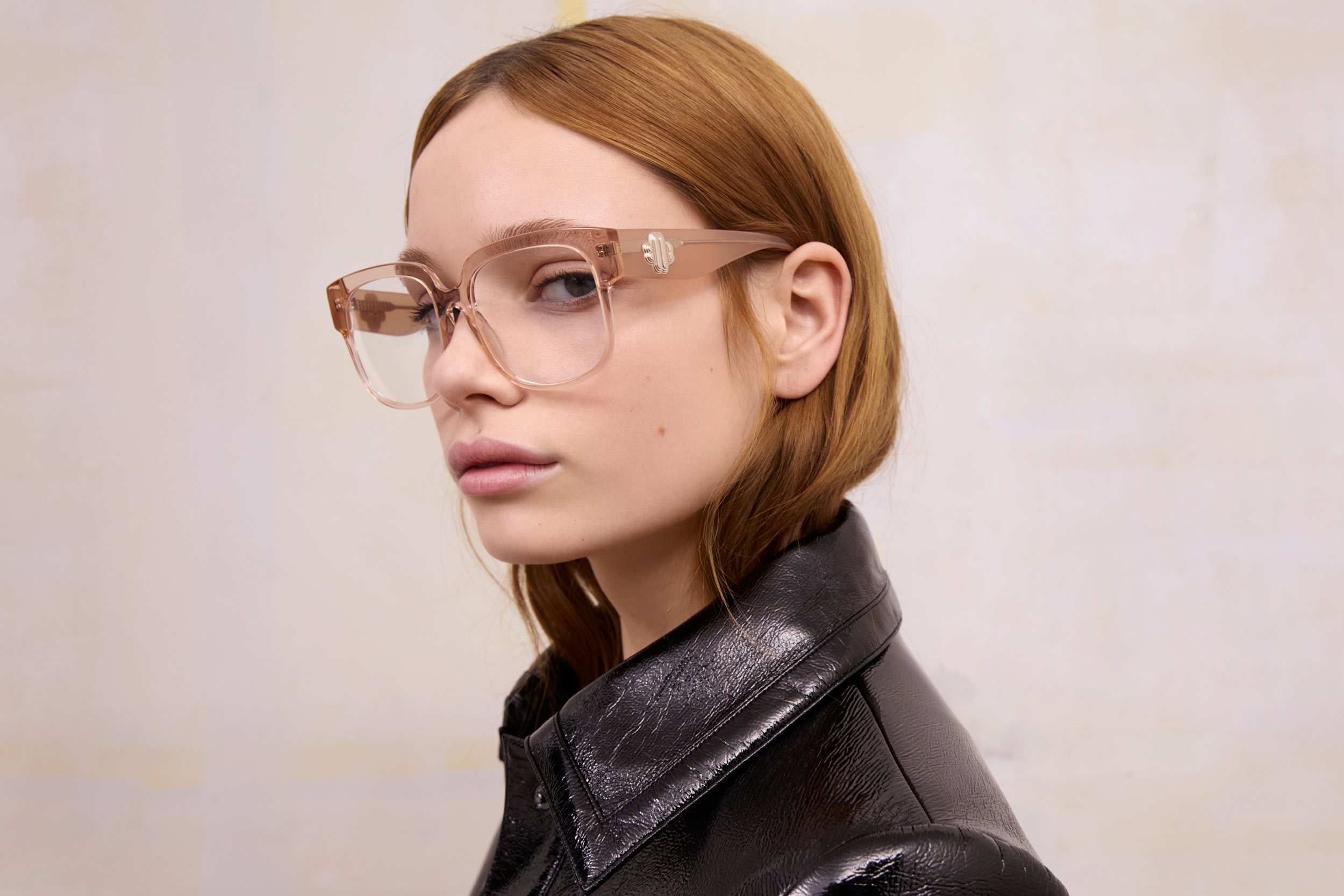 Model with glasses